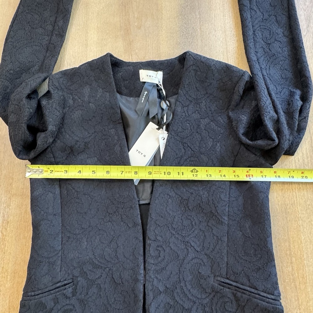 New Toy G Italy Black Lace Jacket Tailored Blazer Size 6‎ US $406 - Picture 4 of 16